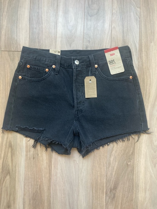 Levi's Pants - Levi’s 501 high rise jean short distressed raw hem cotton 29
